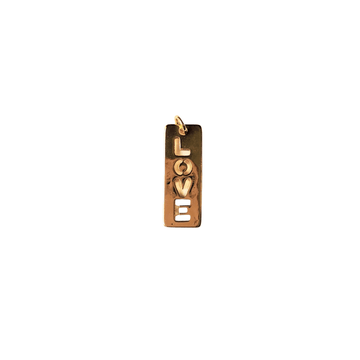 Gold Love Tag Pendant