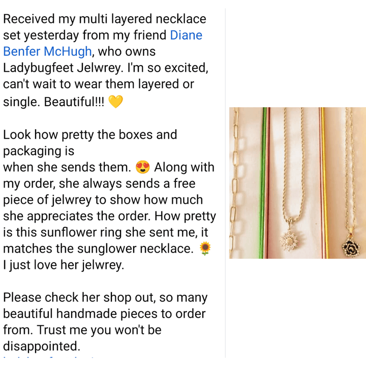 Gold Sunflower Layered Necklace Set