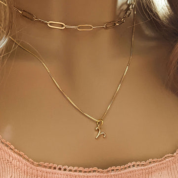 Zodiac Symbol Necklace, Gold - 12 - 24 inches