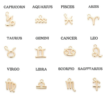 Zodiac Symbol Necklace, Gold - 12 - 24 inches