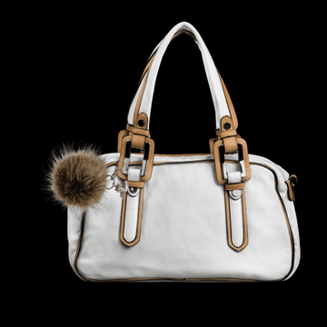 Hair Stylist Keychain/Faux Fur Pom Pom Charm Key Chain-Purse Charm/Journal Charm