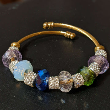Happy Family - Birthstone Euro Cuff Wrap Bracelet