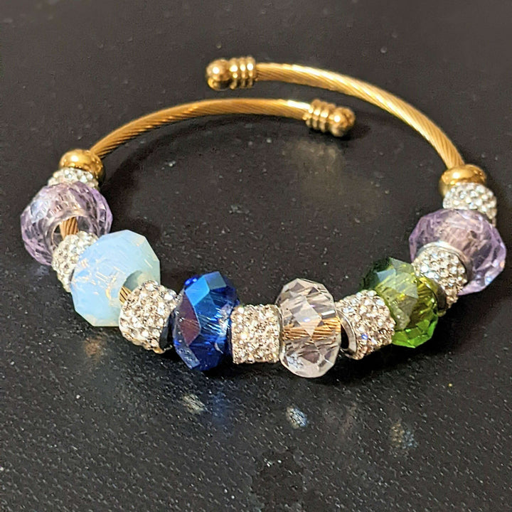 Happy Family - Birthstone Euro Cuff Wrap Bracelet