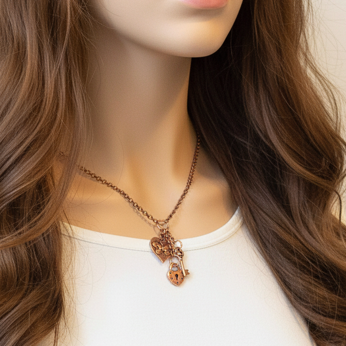 Copper Charm Keeper Necklaces – Ladybugfeet Jewelry Designs