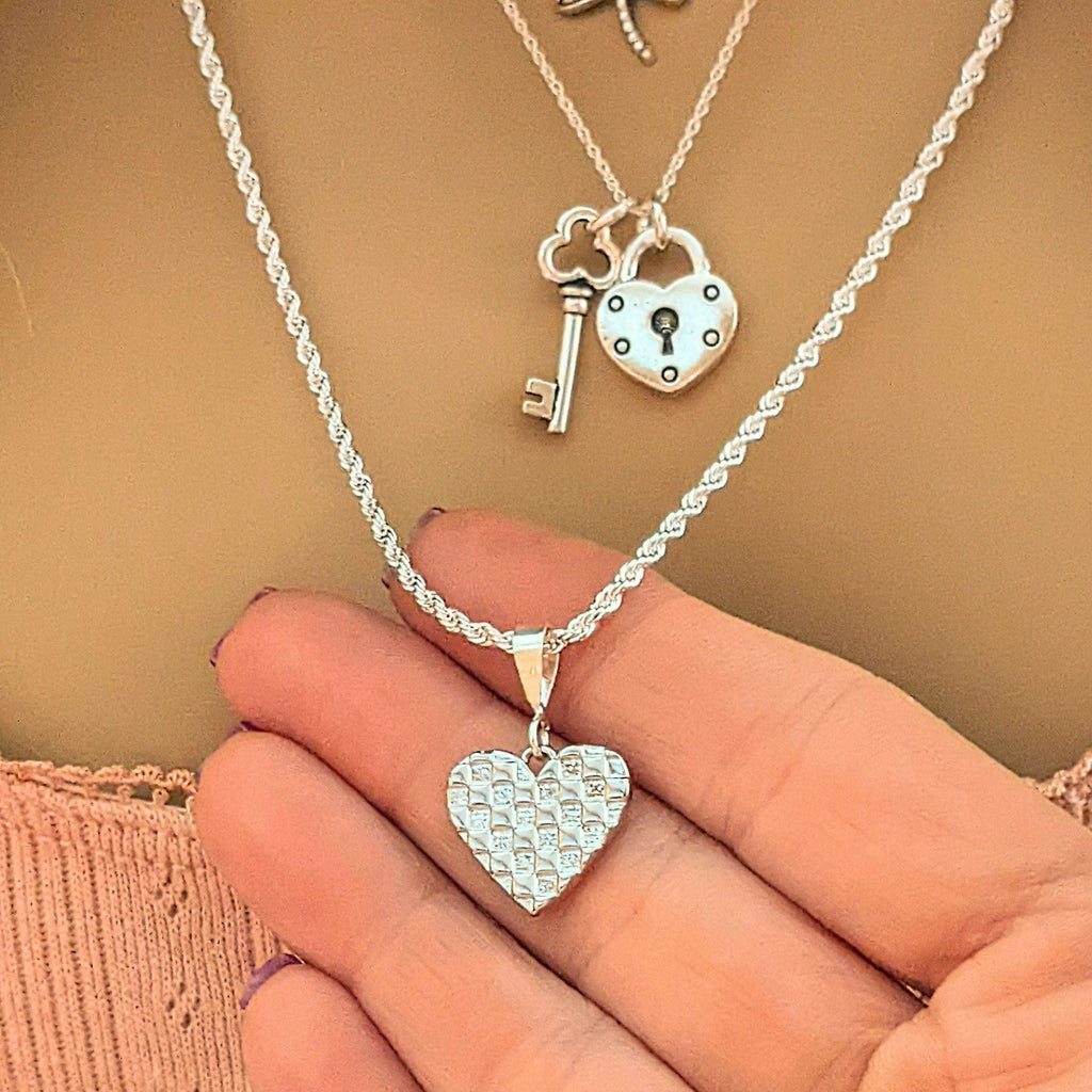 Key to my Heart Lock Layered Necklace Set