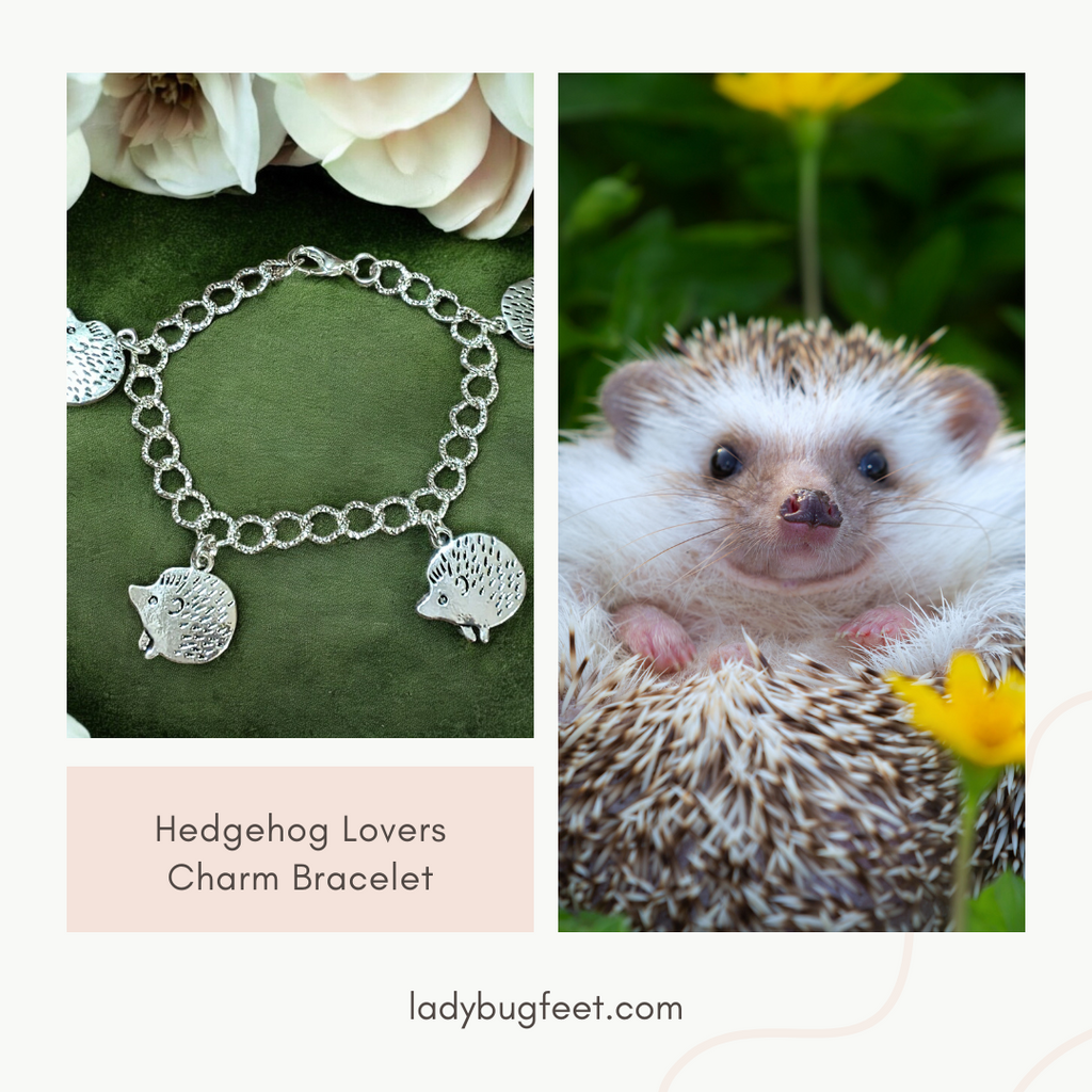 Silver Hedgehog Lover's Charm Bracelet