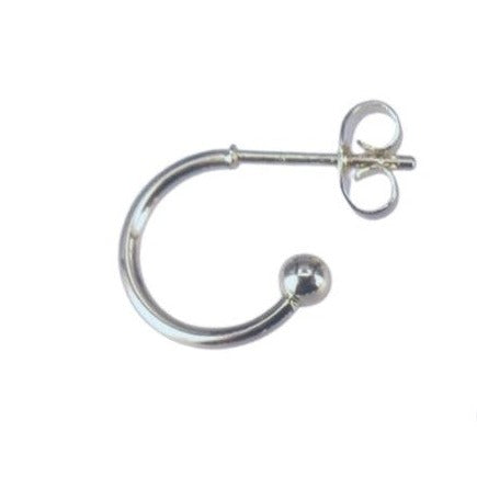 Birthstone Mini Hoop Huggie Earrings- .925 Sterling Silver, Hoop Drop