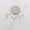 Tiny CZ Diamond Adjustable Charm Ring, Gold