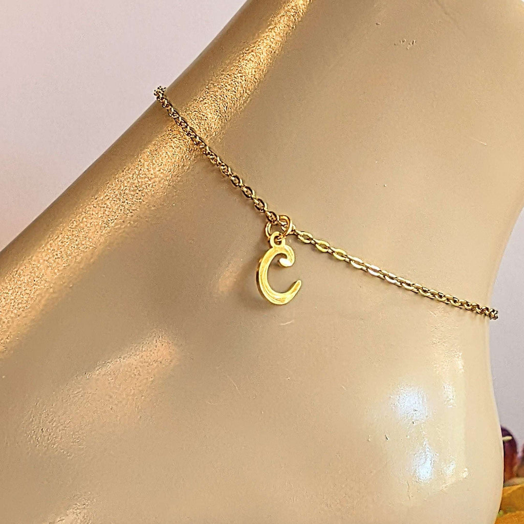Initial Anklet - Gold
