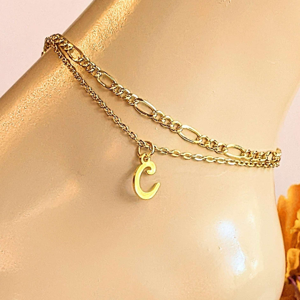 Initial Anklet - Gold