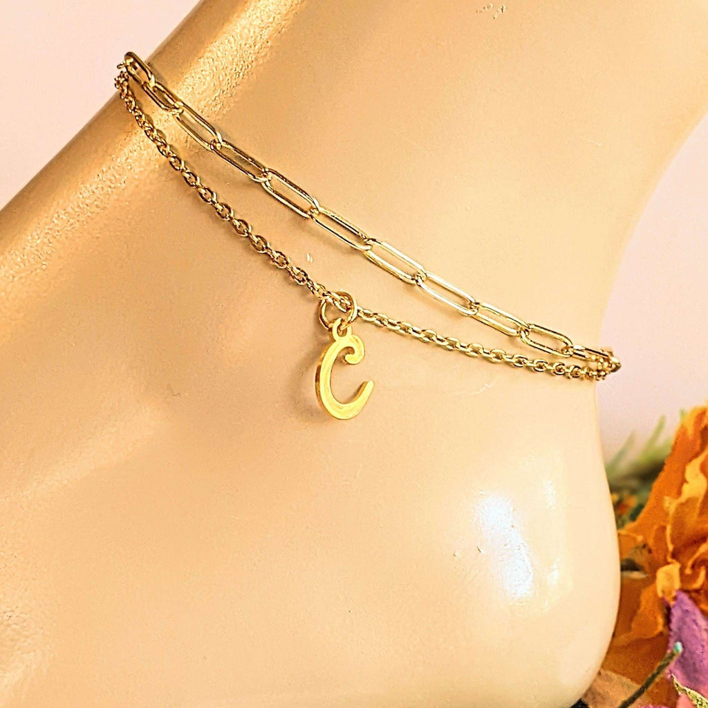Initial Anklet - Gold