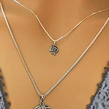 Sterling Silver Zodiac Symbol Necklace - 12 - 24 inches