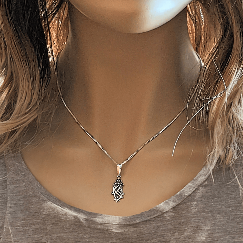 Jellyfish Pendant charm necklace, 22 inch