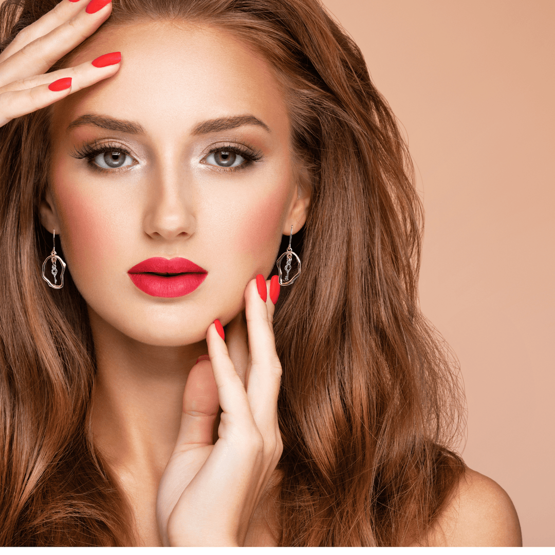 Key to Your Heart dangle earrings, Two-Tone