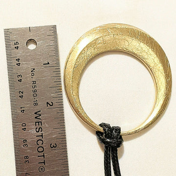 Large Circle Pendant Cord Necklace, 36 inches