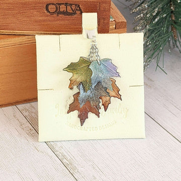Maple Leaves Ear Cuff, Silver