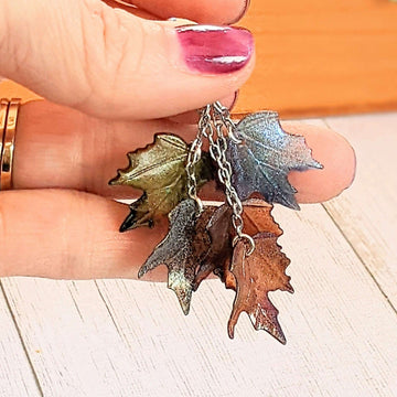 Maple Leaves Ear Cuff, Silver