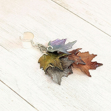 Maple Leaves Ear Cuff, Silver