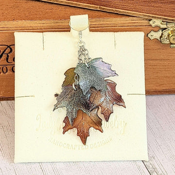 Maple Leaves Ear Cuff, Silver