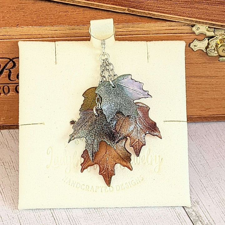 Maple Leaves Ear Cuff, Silver