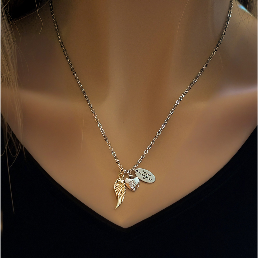 Forever in my Heart Memory necklace, 20 inch
