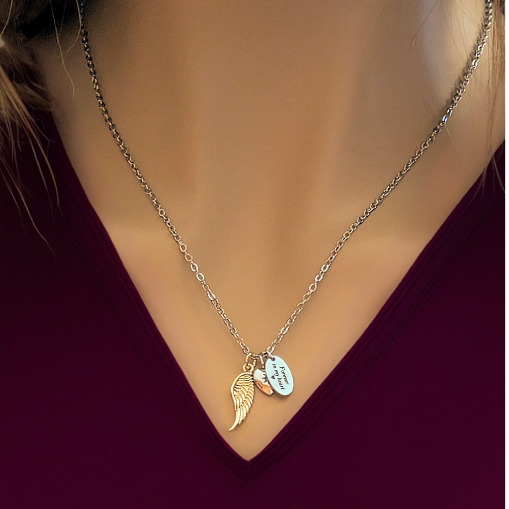Forever in my Heart Memory necklace, 20 inch