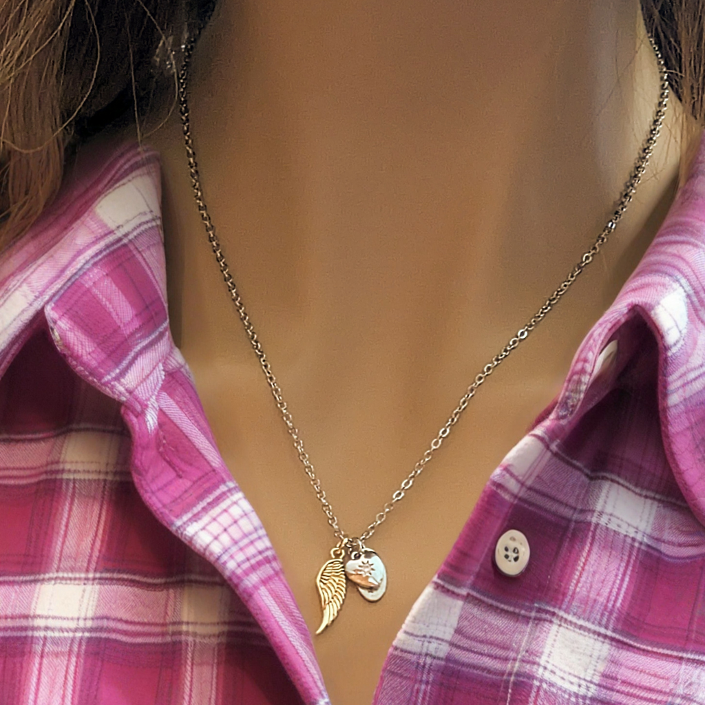 Forever in my Heart Memory necklace, 20 inch