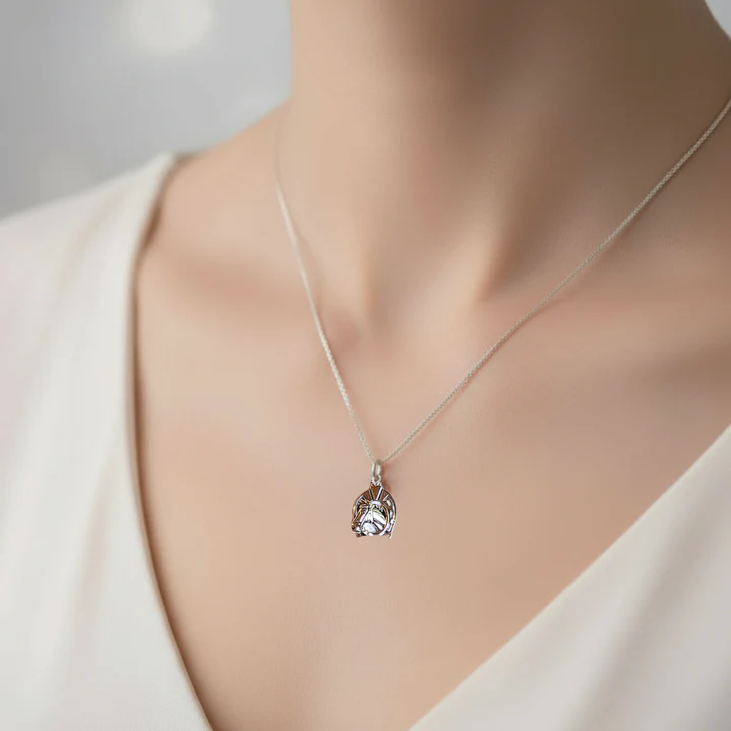 Horse Pendant charm necklace, Sterling Silver - 22 inch