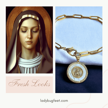 Mother Mary Paperclip Chain Bracelet
