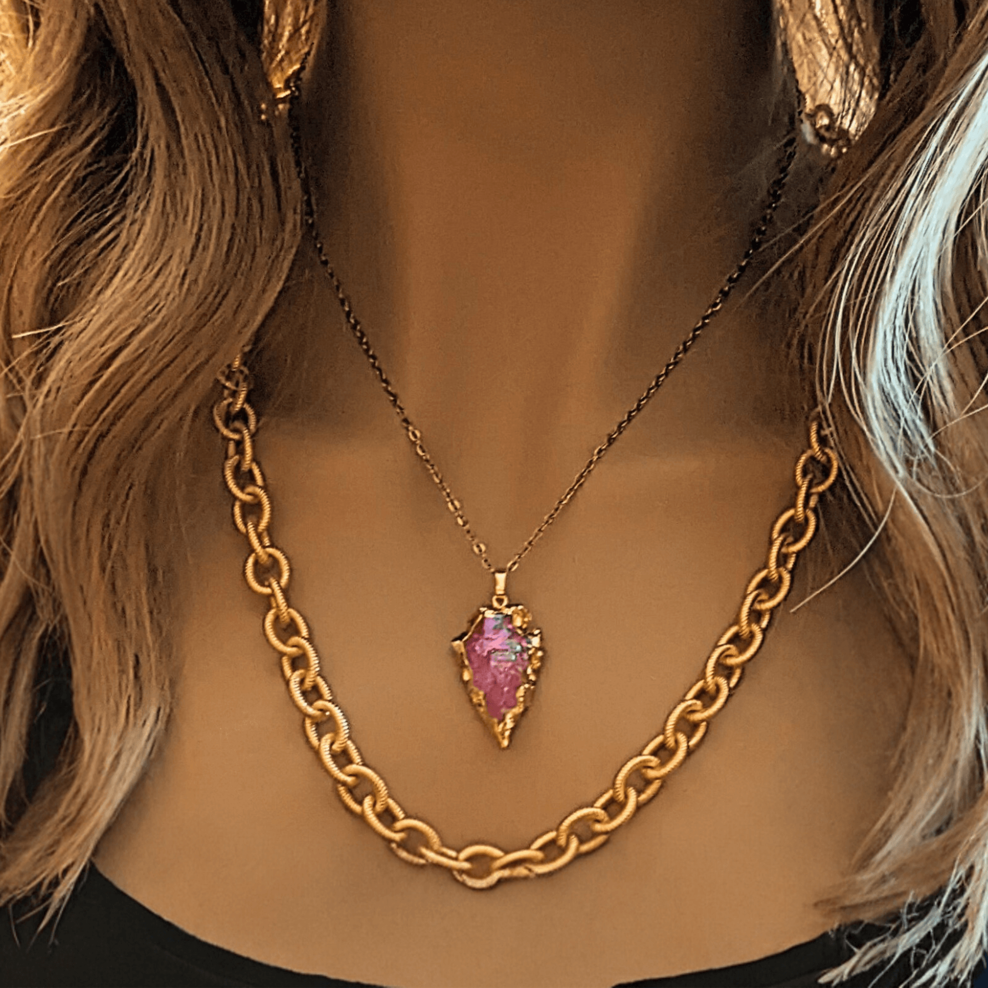 Crystal 2025 arrowhead necklace