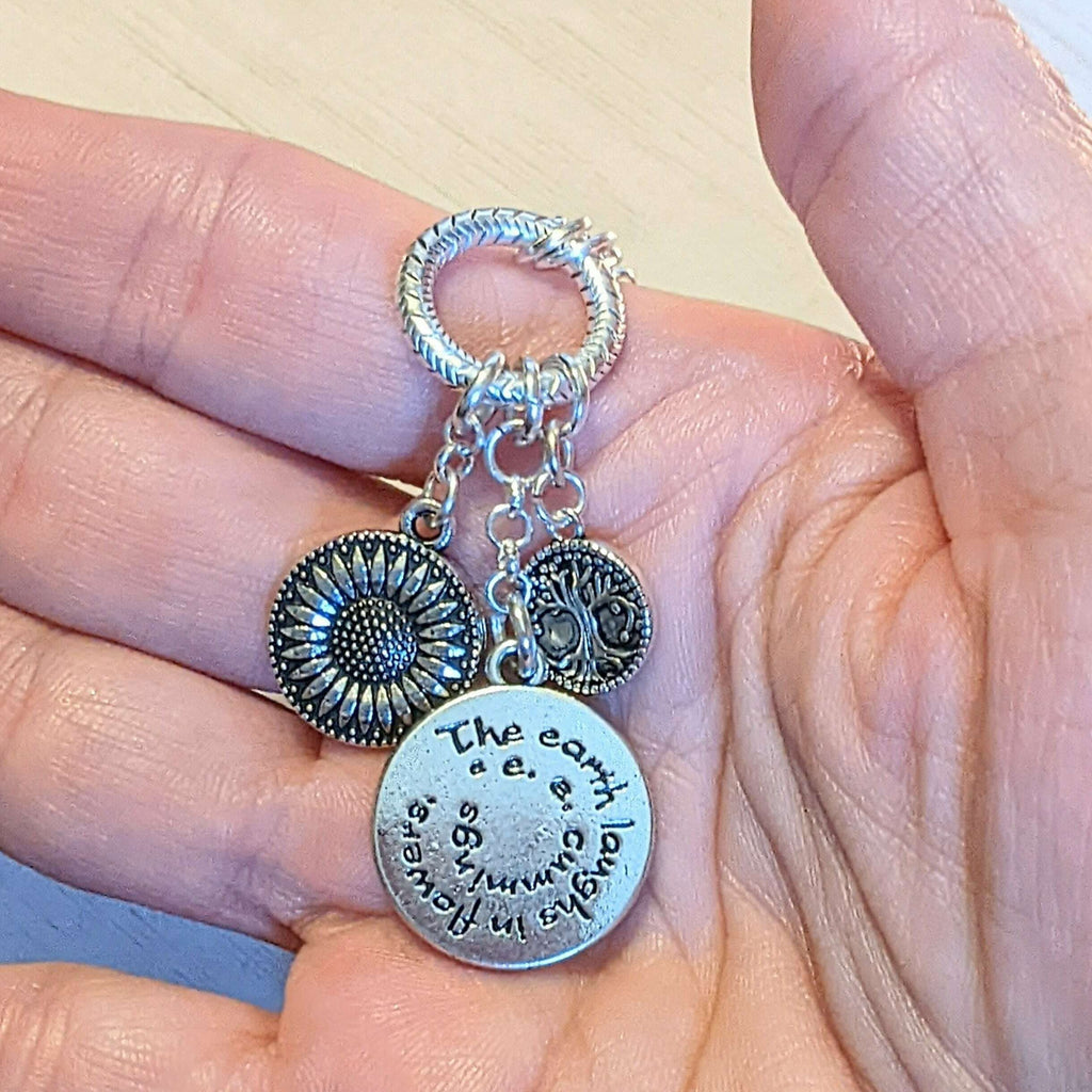 Nature Lover Silver Charm Keeper Necklace - 18-24 inch