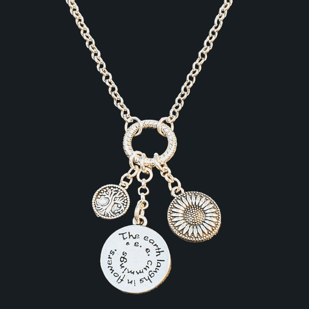 Nature Lover Silver Charm Keeper Necklace - 18-24 inch