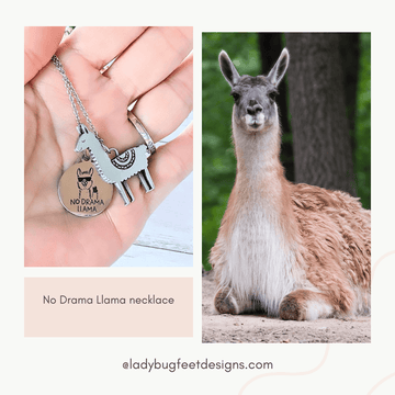 No Drama Llama necklace, 18 inch Unisex