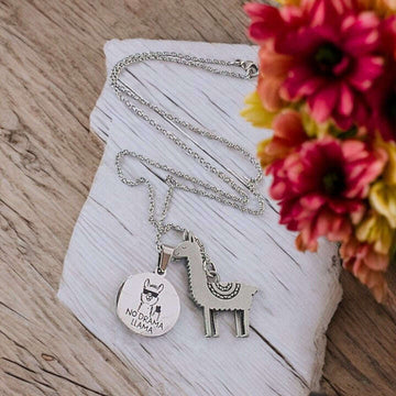 No Drama Llama necklace, 18 inch Unisex