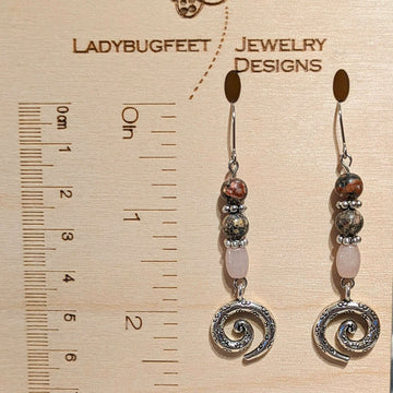 Opal, Jasper Swirl Earrings