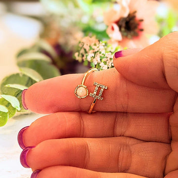 Opal Zodiac Sign Ring Gemini (May 21 – June 20)