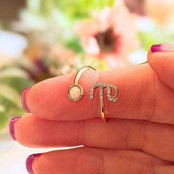 Opal Zodiac Sign Ring