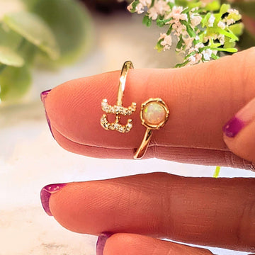 Opal Zodiac Sign Ring Aquarius (January 20 – February 18)
