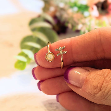 Opal Zodiac Sign Ring Pisces (February 19 – March 20)