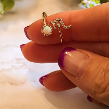 Opal Zodiac Sign Ring Scorpio (October 23 – November 21)