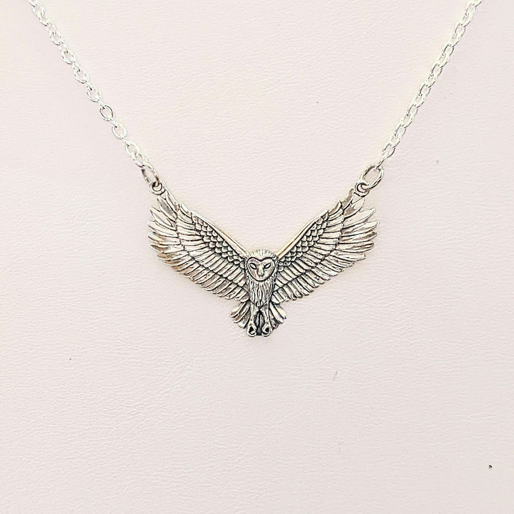 Owl in Flight necklace - 20 inch