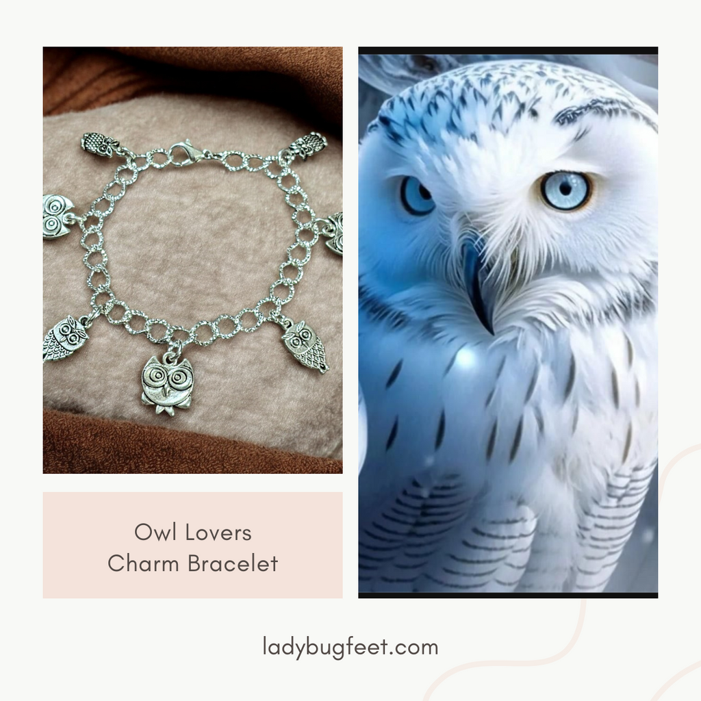 Silver Owl Lover's Charm Bracelet