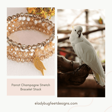Parrot Champagne Stretch Bracelet Stack