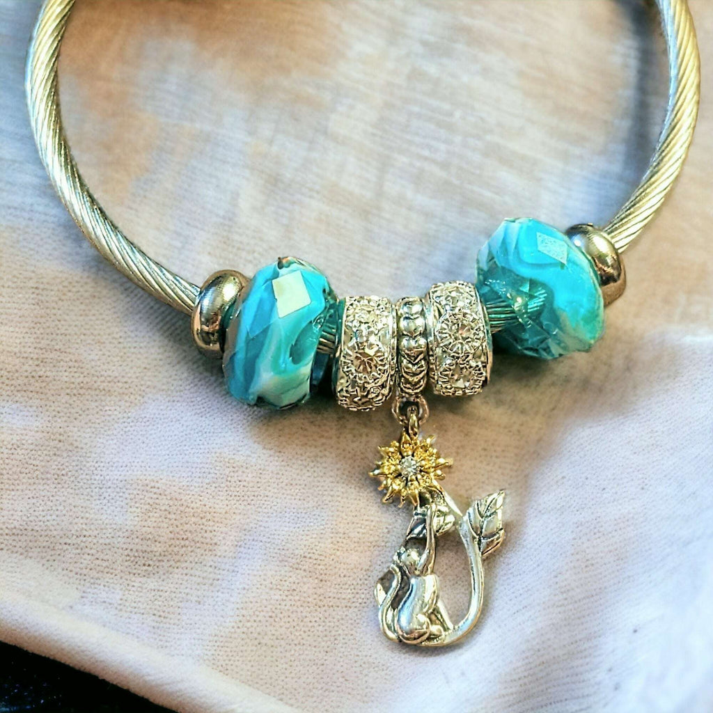 Playful Kitty Euro Cuff Wrap Bracelet