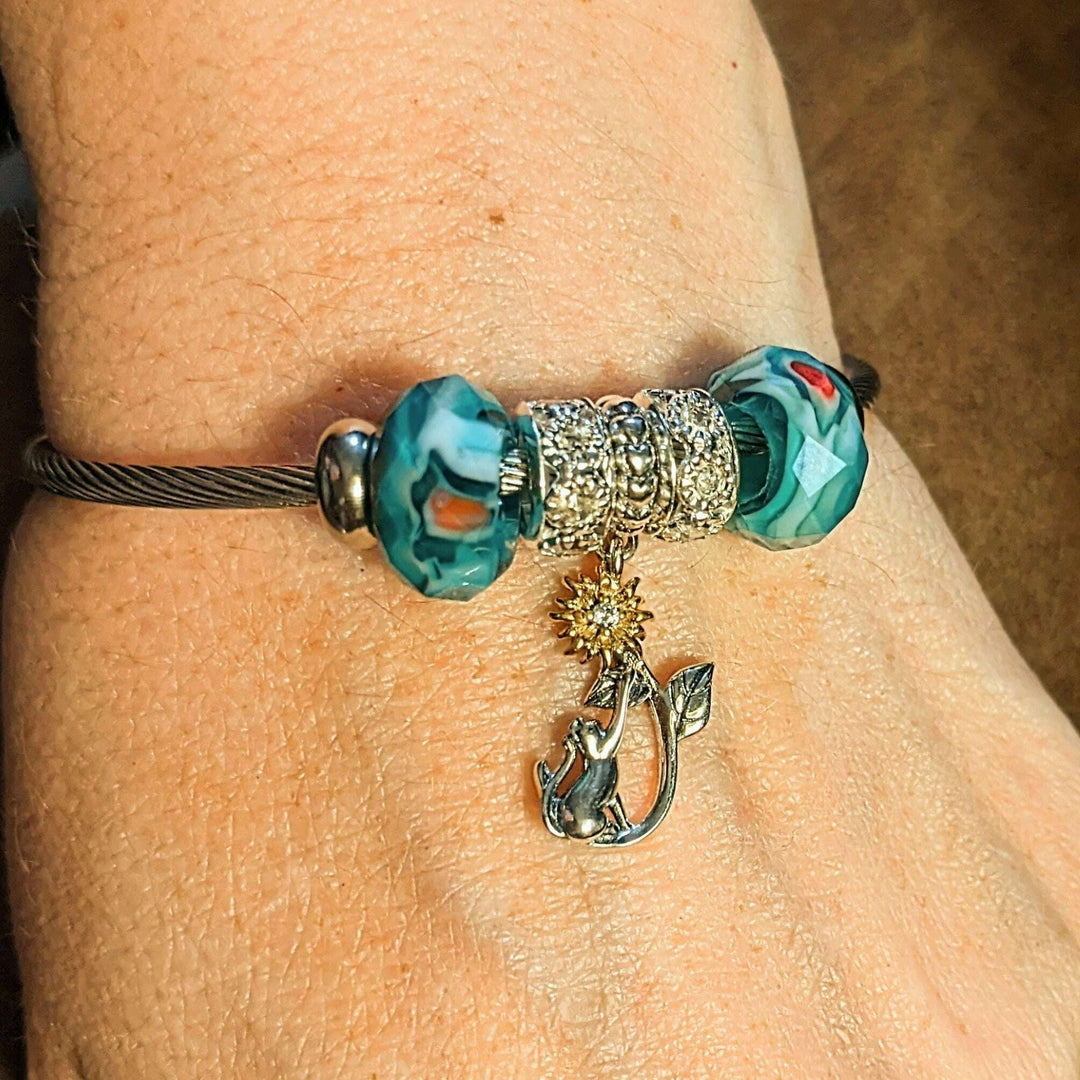 Playful Kitty Euro Cuff Wrap Bracelet