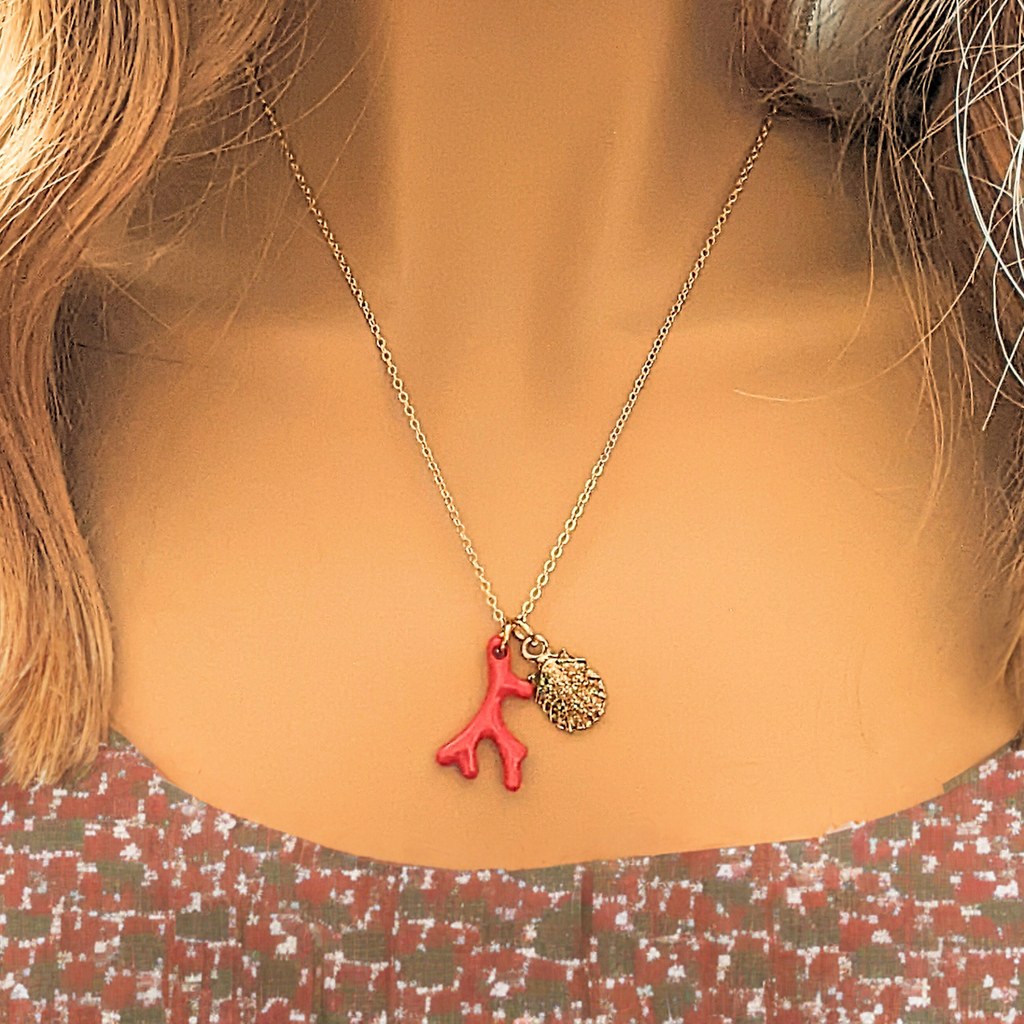 Red Coral necklace, 18- 24 inch