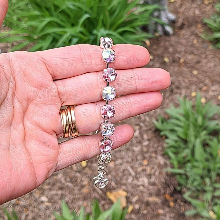 Rhinestone Heart Faceted Crystal Bracelet