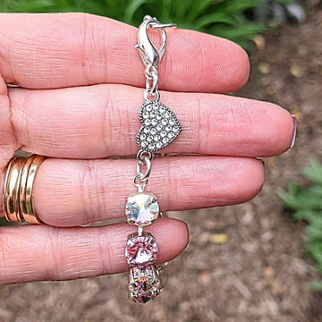 Rhinestone Heart Faceted Crystal Bracelet