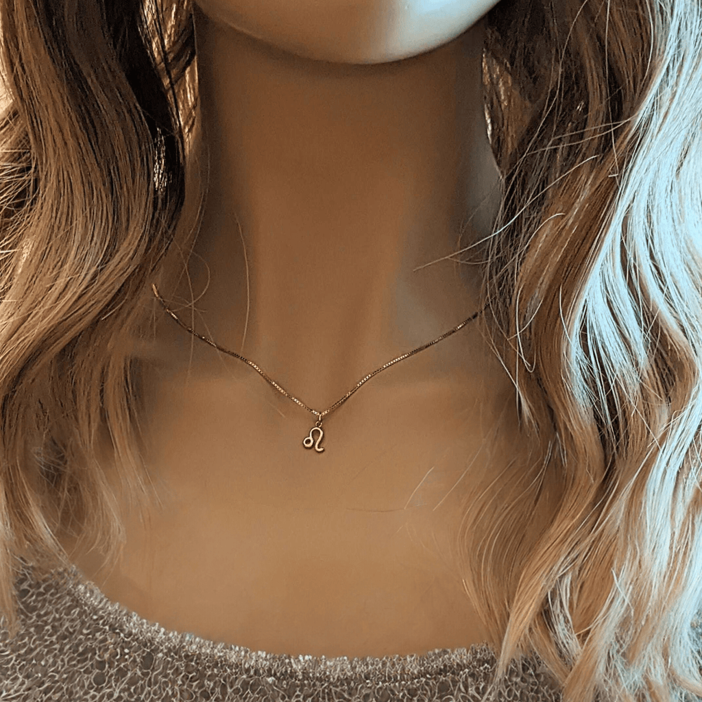 Rose-Gold Zodiac Symbol Necklace - 17 inches