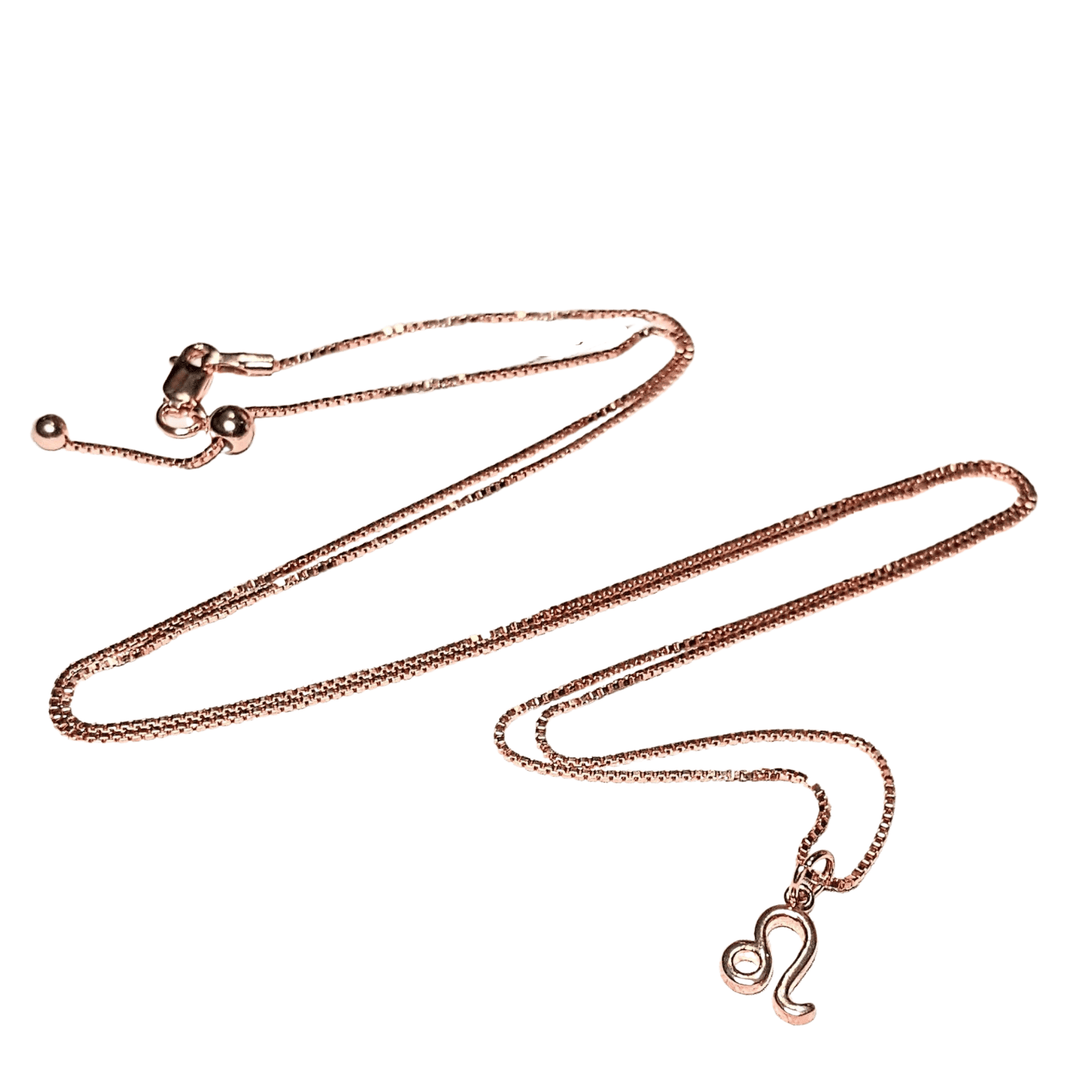 Rose-Gold Zodiac Symbol Necklace - 17 inches